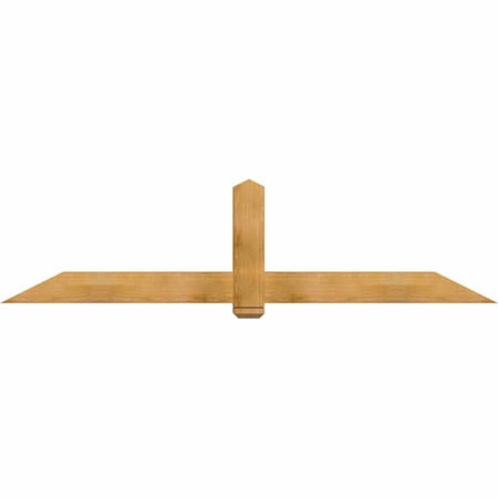 Ekena Millwork Eugene Rough Sawn Timber Gable Bracket, Western Red Cedar, 96"W x 24"H x 6"D x 6"F, 6/12 Pitch GBW096X24X0606EUG00RWR